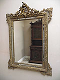 french antique crested mirror